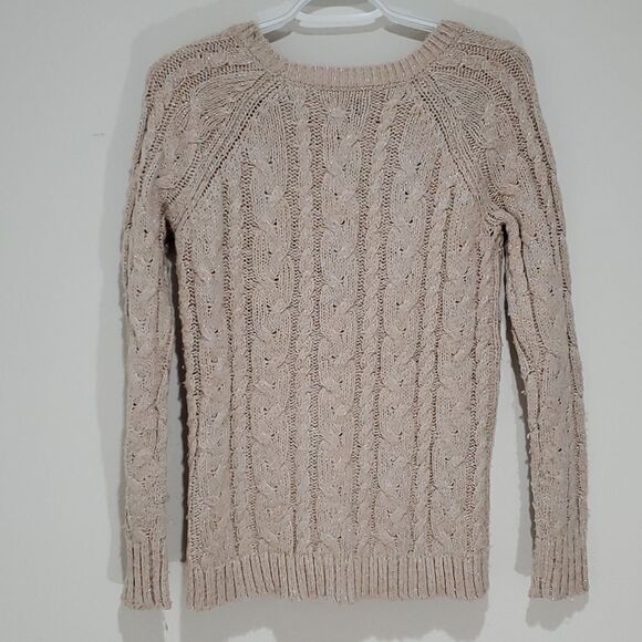 𝅺american Eagle XS pink crewneck knit sweater - Picture 5 of 7